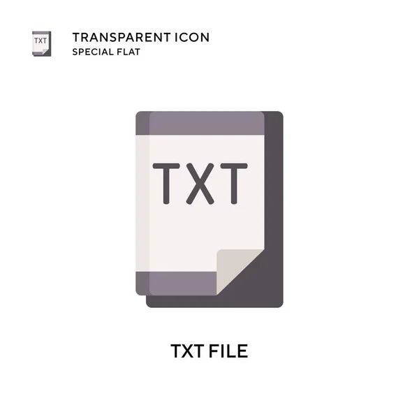Txt File Vector Icon Flat Style Illustration Eps Vector — Stock Vector