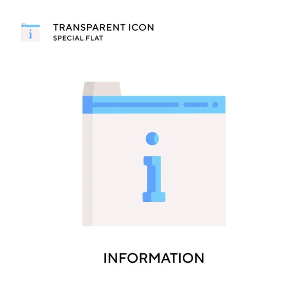 Icona Del Vettore Informazione Illustrazione Stile Piatto Vettore Eps — Vettoriale Stock