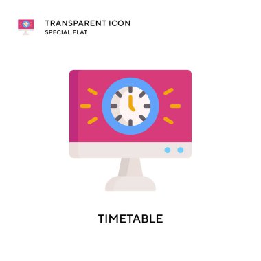 Zaman çizelgesi vektör simgesi. Düz çizim. EPS 10 vektörü.