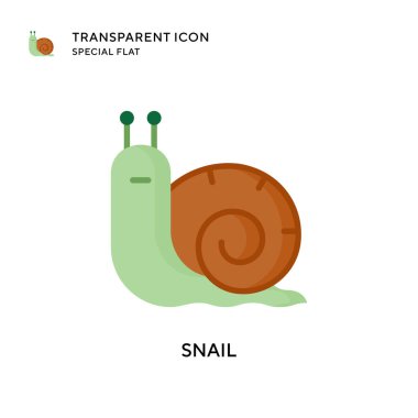 Salyangoz vektör simgesi. Düz çizim. EPS 10 vektörü.