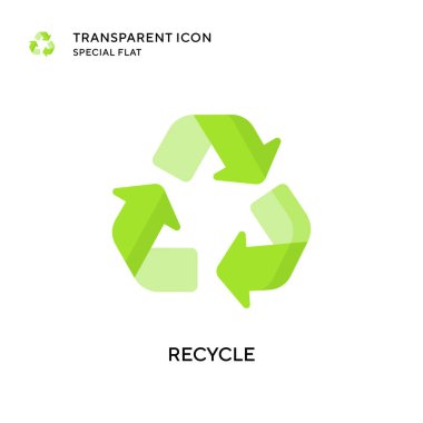 Vektör simgesini geri dönüştür. Düz çizim. EPS 10 vektörü.