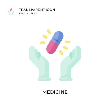 İlaç vektör simgesi. Düz çizim. EPS 10 vektörü.