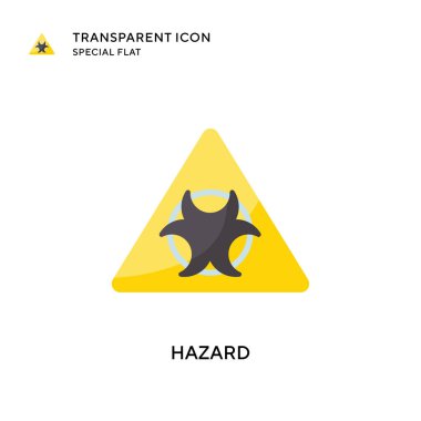 Tehlike vektör simgesi. Düz çizim. EPS 10 vektörü.