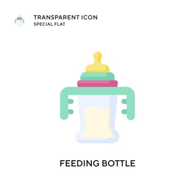 Şişe vektör ikonu besleniyor. Düz çizim. EPS 10 vektörü.