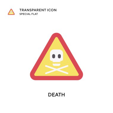 Ölüm vektörü ikonu. Düz çizim. EPS 10 vektörü.