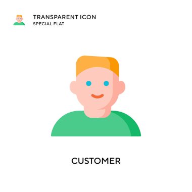 Müşteri vektör simgesi. Düz çizim. EPS 10 vektörü.