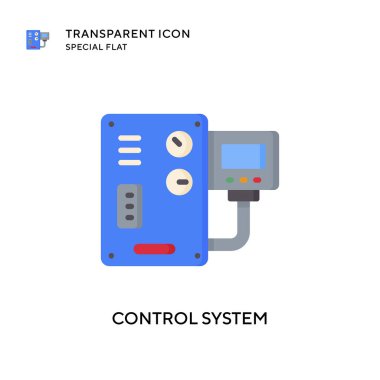 Kontrol sistemi vektör simgesi. Düz çizim. EPS 10 vektörü.