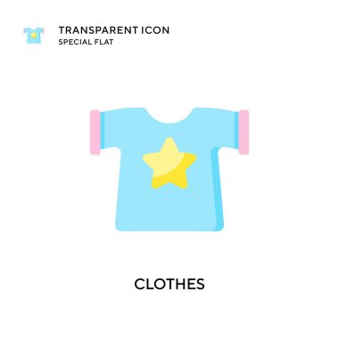 Giysi vektör simgesi. Düz çizim. EPS 10 vektörü.