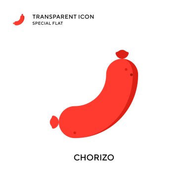 Chorizo vektör simgesi. Düz çizim. EPS 10 vektörü.