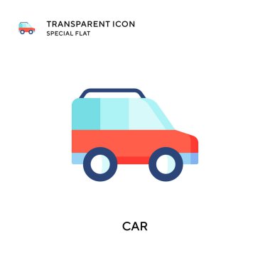 Araba vektör simgesi. Düz çizim. EPS 10 vektörü.