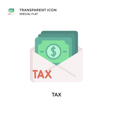 Vergi vektör simgesi. Düz çizim. EPS 10 vektörü.