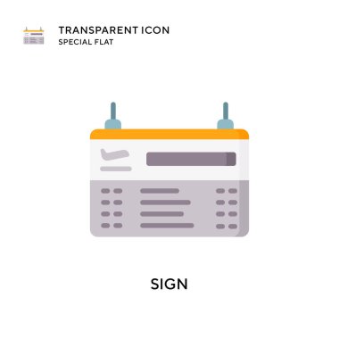 Vektör simgesini imzala. Düz çizim. EPS 10 vektörü.