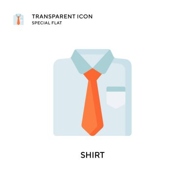 Gömlek vektör simgesi. Düz çizim. EPS 10 vektörü.