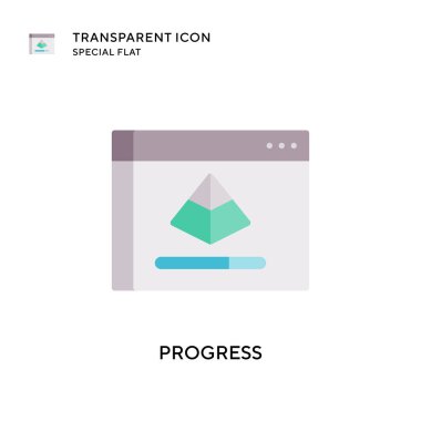 İlerleme vektör simgesi. Düz çizim. EPS 10 vektörü.