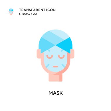 Maske vektör simgesi. Düz çizim. EPS 10 vektörü.