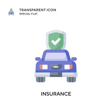 Sigorta vektör simgesi. Düz çizim. EPS 10 vektörü.