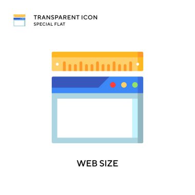 Web boyutu vektör simgesi. Düz çizim. EPS 10 vektörü.