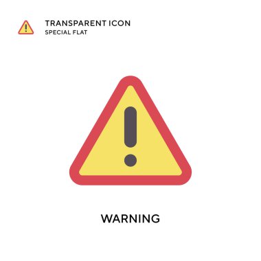 Uyarı vektör simgesi. Düz çizim. EPS 10 vektörü.