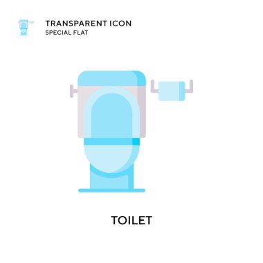 Tuvalet vektörü simgesi. Düz çizim. EPS 10 vektörü.