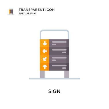 Vektör simgesini imzala. Düz çizim. EPS 10 vektörü.