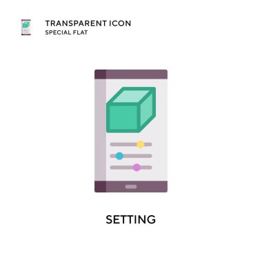 Vektör simgesi ayarlanıyor. Düz çizim. EPS 10 vektörü.
