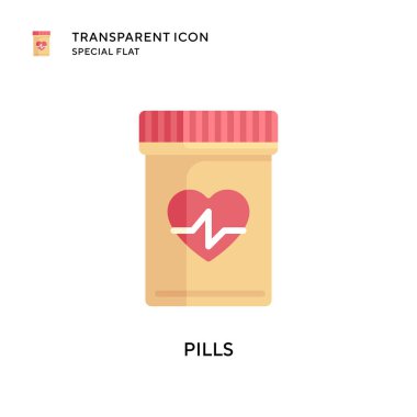 İlaç vektör ikonu. Düz çizim. EPS 10 vektörü.