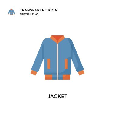 Ceket vektör simgesi. Düz çizim. EPS 10 vektörü.