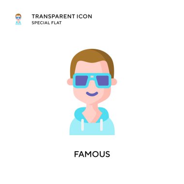 Ünlü vektör simgesi. Düz çizim. EPS 10 vektörü.