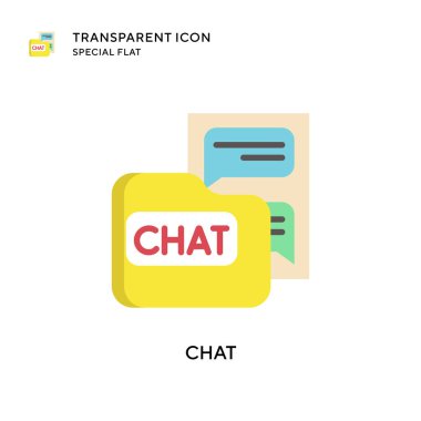 Sohbet vektörü simgesi. Düz çizim. EPS 10 vektörü.