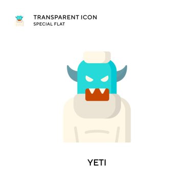 Yeti vektör simgesi. Düz çizim. EPS 10 vektörü.