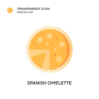 İspanyol omlet vektör ikonu. Düz çizim. EPS 10 vektörü.
