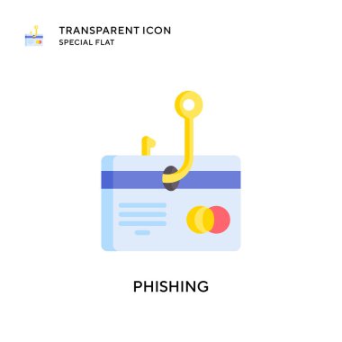 Phishing vektör simgesi. Düz çizim. EPS 10 vektörü.