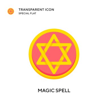 Sihirli büyü vektör simgesi. Düz çizim. EPS 10 vektörü.