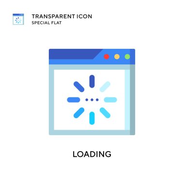 Vektör simgesi yükleniyor. Düz çizim. EPS 10 vektörü.