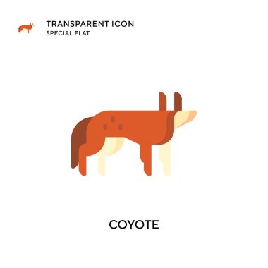 Çakal vektör simgesi. Düz çizim. EPS 10 vektörü.