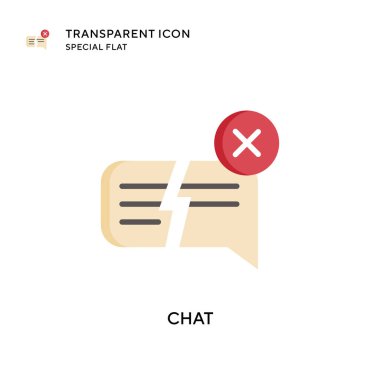 Sohbet vektörü simgesi. Düz çizim. EPS 10 vektörü.