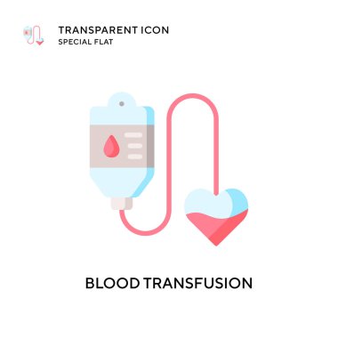 Kan nakli vektör ikonu. Düz çizim. EPS 10 vektörü.