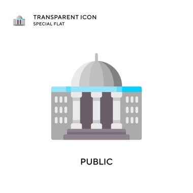 Kamu vektör simgesi. Düz çizim. EPS 10 vektörü.