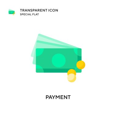 Ödeme vektör simgesi. Düz çizim. EPS 10 vektörü.