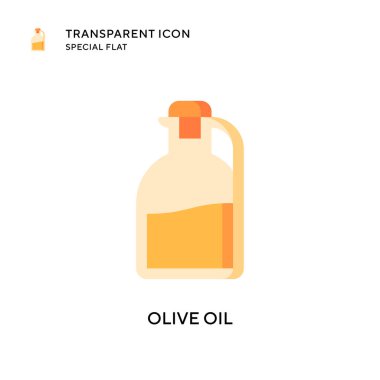 Zeytinyağı ikonu. Düz çizim. EPS 10 vektörü.