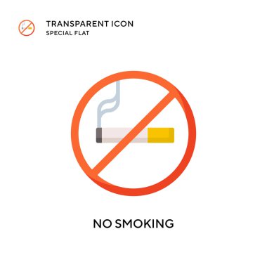 Dumanı tüten vektör simgesi yok. Düz çizim. EPS 10 vektörü.