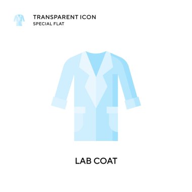 Laboratuvar önlüğü vektör simgesi. Düz çizim. EPS 10 vektörü.