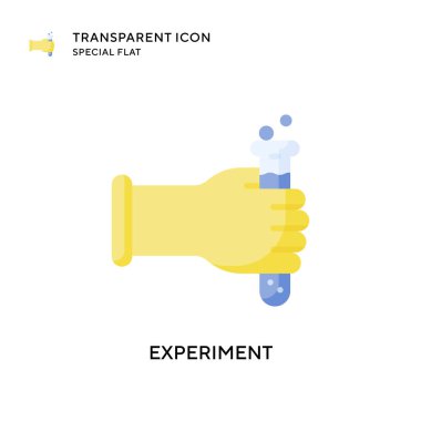 Deney vektör simgesi. Düz çizim. EPS 10 vektörü.