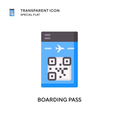 Giriş kartı vektör simgesi. Düz çizim. EPS 10 vektörü.