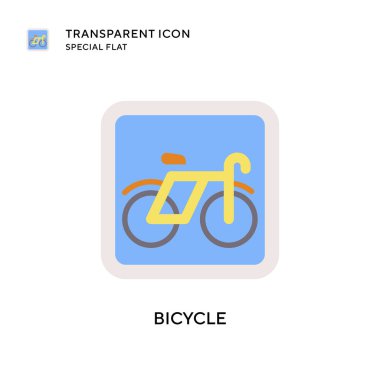 Bisiklet vektör simgesi. Düz çizim. EPS 10 vektörü.