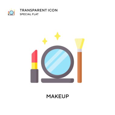 Makyaj vektörü simgesi. Düz çizim. EPS 10 vektörü.