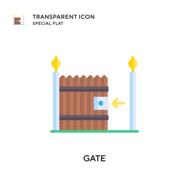 Geçit vektör simgesi. Düz çizim. EPS 10 vektörü.