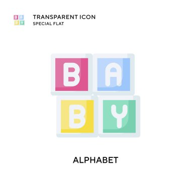 Alfabe vektör simgesi. Düz çizim. EPS 10 vektörü.