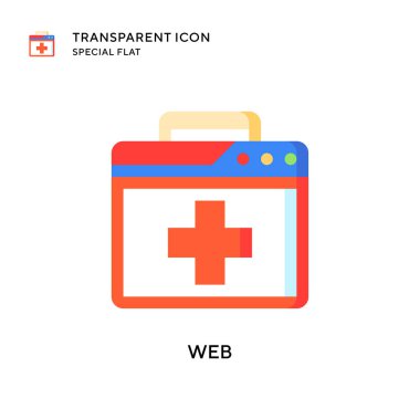 Web vektör simgesi. Düz çizim. EPS 10 vektörü.