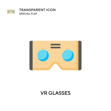 VR gözlük vektör simgesi. Düz çizim. EPS 10 vektörü.